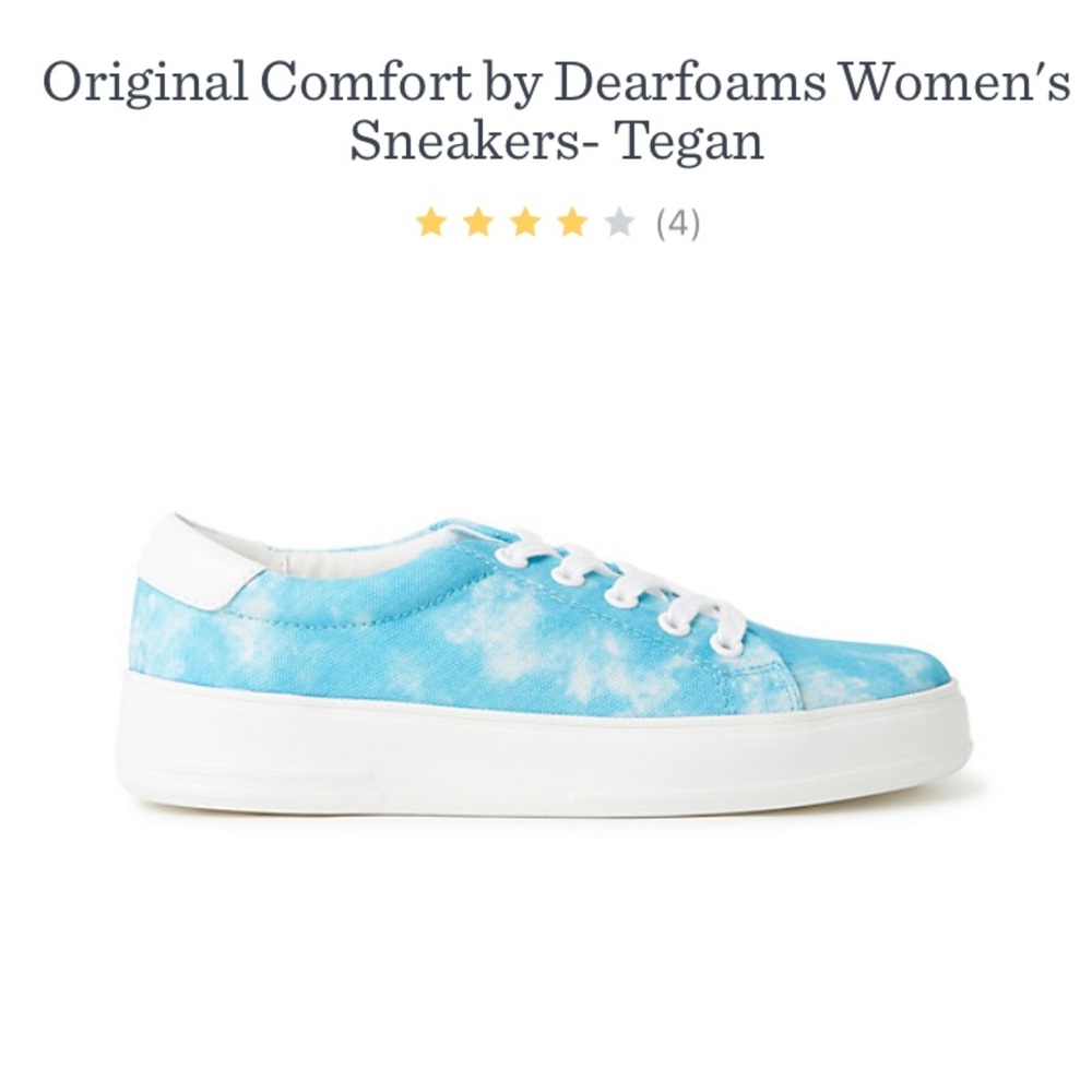 NWT Dearfoams || Blue Tie Dye Sneakers || Size 8.5 - Picture 7 of 9